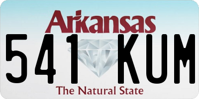 AR license plate 541KUM