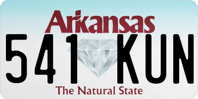 AR license plate 541KUN
