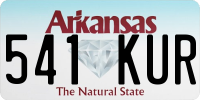AR license plate 541KUR