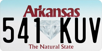 AR license plate 541KUV