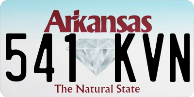 AR license plate 541KVN