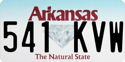 AR license plate 541KVW