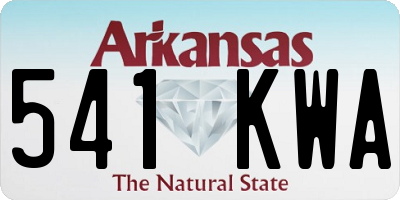 AR license plate 541KWA