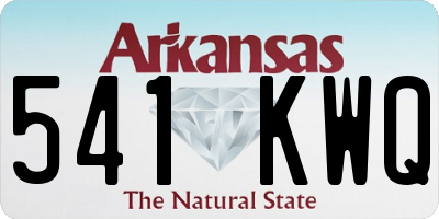 AR license plate 541KWQ