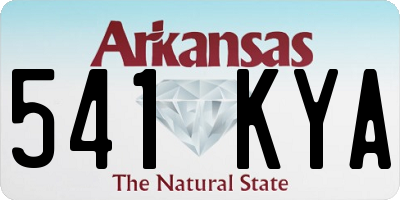 AR license plate 541KYA
