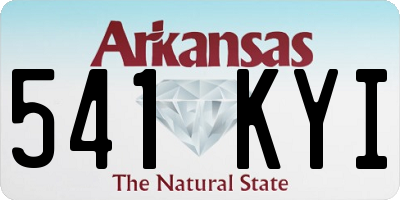 AR license plate 541KYI