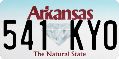 AR license plate 541KYO