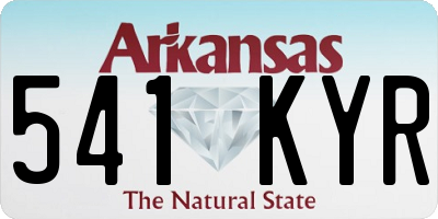 AR license plate 541KYR
