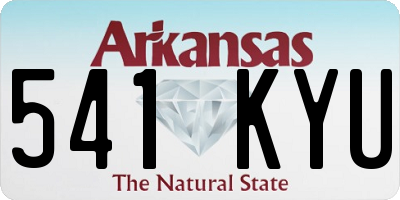 AR license plate 541KYU