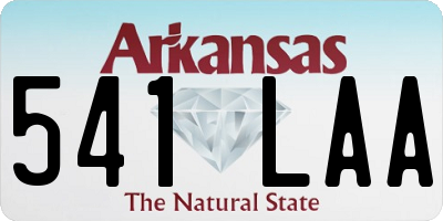 AR license plate 541LAA