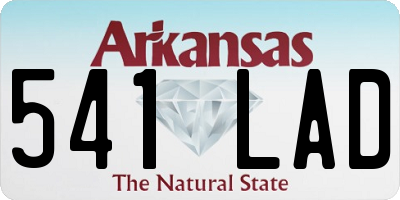 AR license plate 541LAD