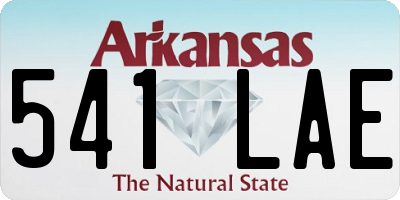 AR license plate 541LAE