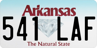 AR license plate 541LAF