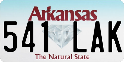 AR license plate 541LAK