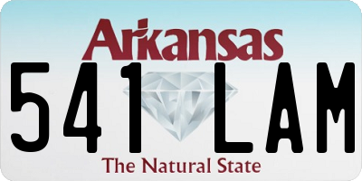 AR license plate 541LAM