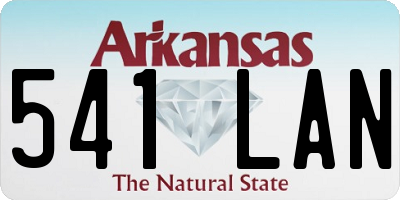 AR license plate 541LAN