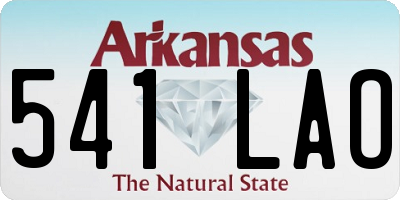 AR license plate 541LAO