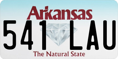 AR license plate 541LAU