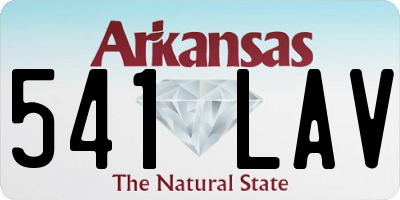 AR license plate 541LAV