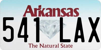 AR license plate 541LAX