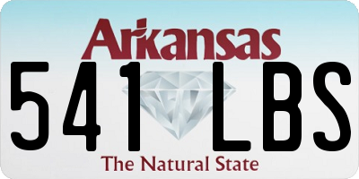 AR license plate 541LBS