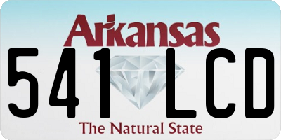 AR license plate 541LCD