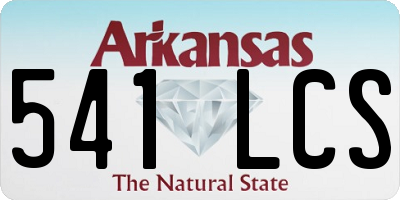 AR license plate 541LCS