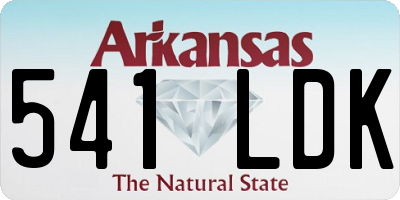 AR license plate 541LDK