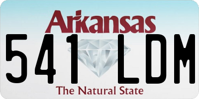 AR license plate 541LDM