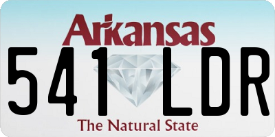 AR license plate 541LDR