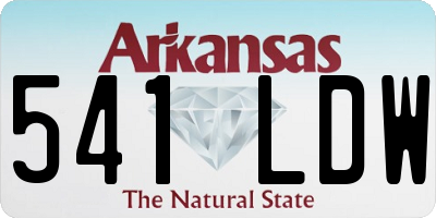 AR license plate 541LDW