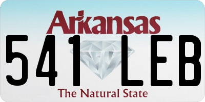 AR license plate 541LEB