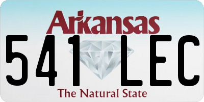 AR license plate 541LEC