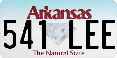 AR license plate 541LEE