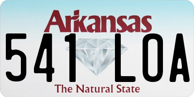 AR license plate 541LOA