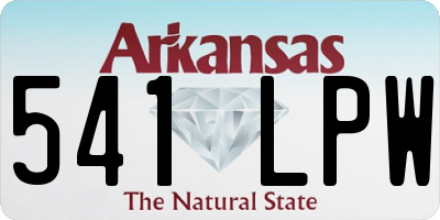 AR license plate 541LPW
