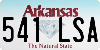 AR license plate 541LSA