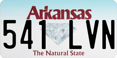 AR license plate 541LVN