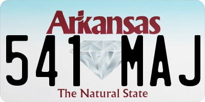 AR license plate 541MAJ