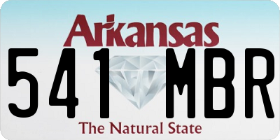 AR license plate 541MBR