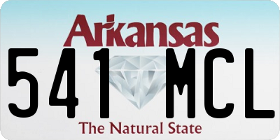 AR license plate 541MCL