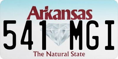 AR license plate 541MGI