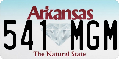 AR license plate 541MGM