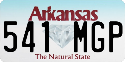 AR license plate 541MGP
