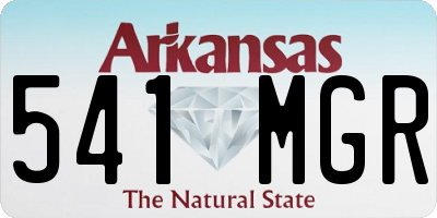 AR license plate 541MGR