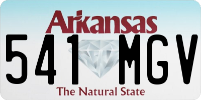 AR license plate 541MGV