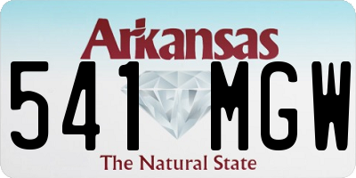 AR license plate 541MGW