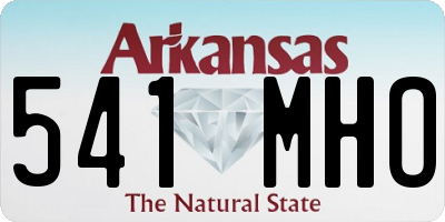 AR license plate 541MHO