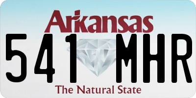 AR license plate 541MHR