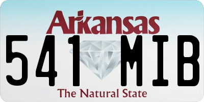 AR license plate 541MIB